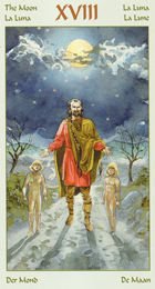La Luna – Mani — Arcano Mayor del Tarot de Marsella
