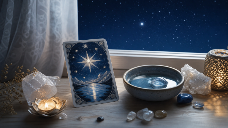 Carta simbólica de estrella para interpretar La Estrella en tarot