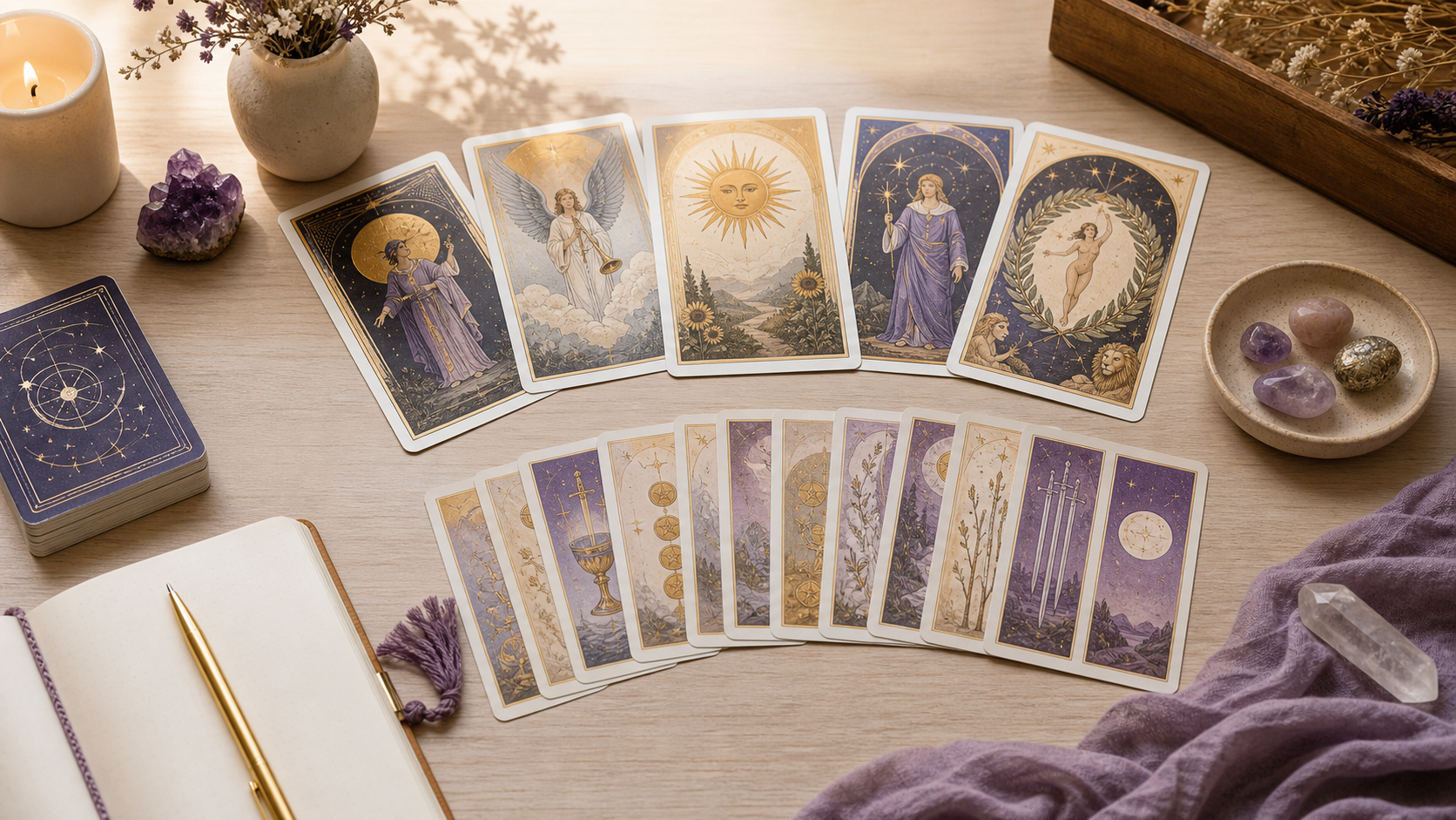 Significado de las cartas del tarot: guía para interpretar arcanos mayores y menores